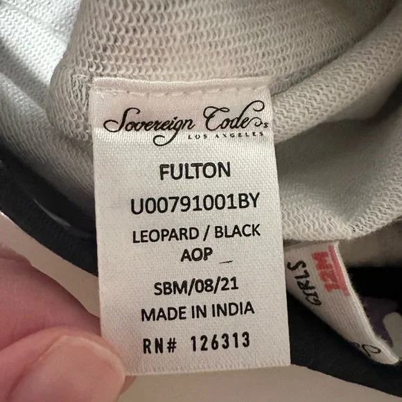 Sovereign Code Girls Leopard Black Purple Pant - Size 12 months NWT - Picture 5 of 6